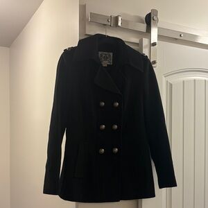 Esprit Black Double-Breasted Pea Coat